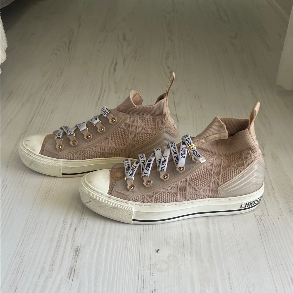 Dior Tan and White Women's Sneakers - Picture 3 of 4